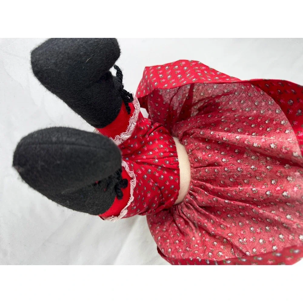 Laura Ingalls Wilder Little Town on the Prairie Rag Doll Red Floral 15 inch VTG